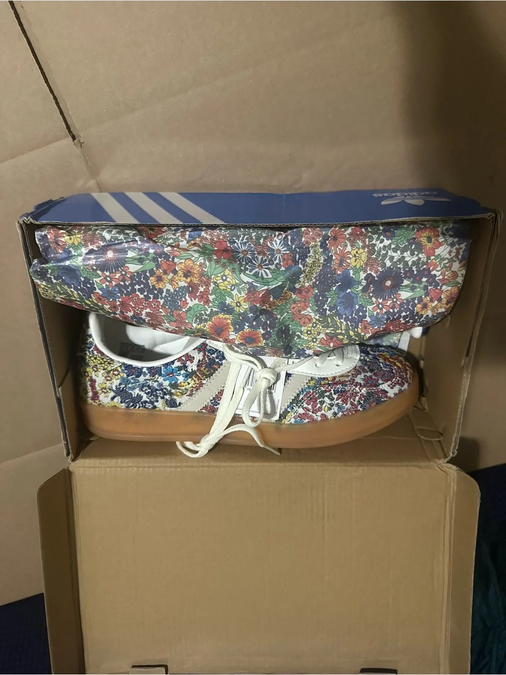 🔥Unique🔥Liberty London Adidas Gazelle Floral Embroidery (USA Mens 9,Womens 10) - Picture 11 of 12